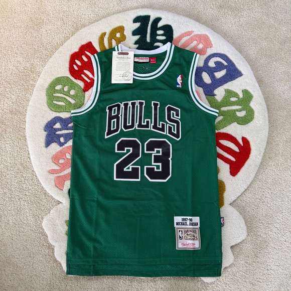 Mitchell & Ness Other - Mitchell & Ness Michael Jordan Chicago Bulls Green Jersey 1997-98 Size S
